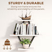 Floating Shelves, Wall Shelf Set of 2, Wall Mounted Shelves, 3-Tier Hanging Wall Shelves for Bathroom, Living Room, Bedroom, Kitchen, Office (White)