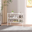 3 Tier Bamboo Shoe Rack for Closet Free Standing Wood Shoe Shelf Storage Organizer for Entryway Small Space Stackable 27