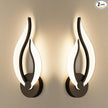 Hard-Wired 2-Pack Modern Indoor Wall Sconce 10W LED Black Dimmable Wall Sconce Set of 2 for Living Room Bedroom Hallway (Warm White Light, 3000K)