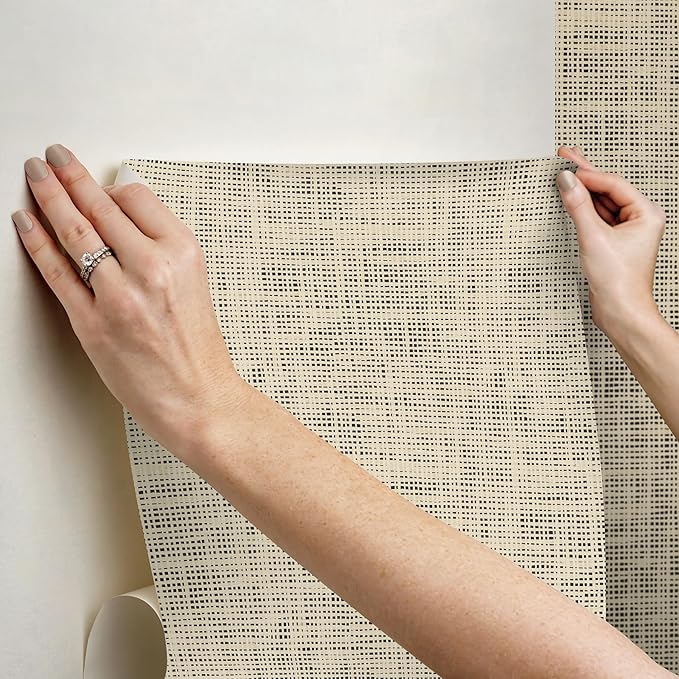 NuWallpaper Laos Ivory Peel and Stick Wallpaper, NUS6196