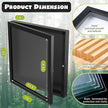 1 Pack T Shirt Display Frame, 11.3'' X 11.3'' Black Imitation Wood T Shirt Frame with 98% UV Protection Acrylic, 1