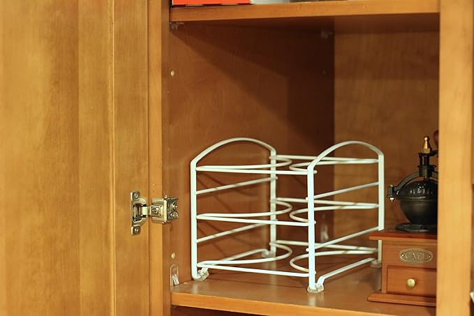 Deco Brothers Wrap Organizer Rack for Kitchen Cabinet, White (Small/Standard, 2-1/2