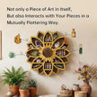 Sunflower Gifts for Women, Sunflower Decor Wooden Wall Floating Shelves with Lifelike Flower & Bee Accents, Trinket Crystal Display Shelf Boho Decor for Home Bedroom Living Room, Birthday Gift for Her