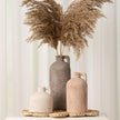 Ceramic Vase Home Table Decor - Flower Vase Set of 3 Living Room Kitchen Decorations Farmhouse Modern Rustic Vases Decorative Centerpiece for Shelf Bedroom Office Bathroom Dining Coffee Desk
