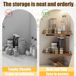 Corner Floating Shelves, Rustic Brown Wood, Set of 2, Wall Mount Storage with Guardrail for Bathroom Kitchen Living Room