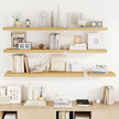 32 Inch Floating Shelves, 3D Textured Wood Grain, 32