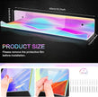 6 Packs Iridescent Clear Acrylic Floating Shelves, DILIBRA 15.7 Inch Large Set up for Funko Pop Display Case Picture Ledge Shelf, Acrylic Floating Wall Bookshelf Organizer for Kids Room Bathroom