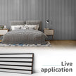 Art3d 4-Piece Wood Slat Acoustic Panels for Stylish Decor and Noise Reduction, 3D Textured Panel for Ceiling and Wall, Brushed Silver