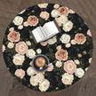 Pink White Rose Peony Wallpaper Peel and Stick Black Floral 17.5in x 118in Vintage Flower Contact Paper Boho Vinyl Waterproof Self Adhesive Flower Botanical Wall Paper for Bathroom Cabinet Décor
