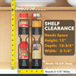 SpaceAid Pull Out Spice Rack Organizer for Cabinet, Heavy Duty Slide Out Seasoning Kitchen Organizer, Cabinet Organizer, with Labels, 5.2