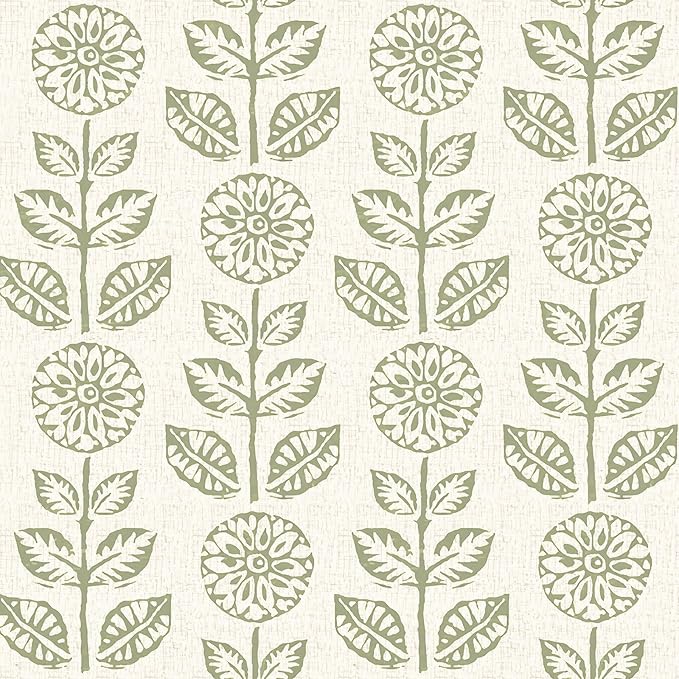 Wudnaye Vintage Floral Peel and Stick Wallpaper Beige Floral Contact Paper 17.7in × 118.1in Tulip Self Adhesive Wallpaper Boho Flowers Removable Waterproof Wall Paper for Bathroom Bedroom Decorative