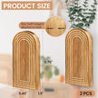 2 Pack Wall Decor Wood Wall Planters for Indoor Plants, Modern Wall Planter for Bathroom, Living Room, Kitchen Decor, Farmhouse Wood Vase for Decor Dried Flowers and Faux Greenery (Rustic Brown)