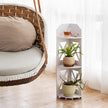 Corner Shelf Stand, Storage Organizer Great for Bathroom, Corner Shelf Perfect for Small Space,Waterproof Stand Also Use for Toilet Paper Stand,White