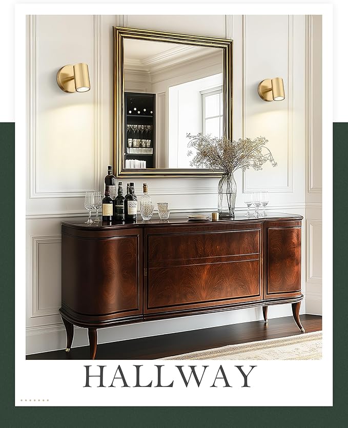 Gold Wall Sconce, Modern Wall Light Fixture, LED Track Lighting with GU10 Bulb for Bedroom Entryway Bathroom Kitchen, SL4830-1W-BB