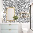 Black and White Polka-Dot Contact Paper Self-Adhesive Contact Paper Moire Dot Peel and Stick Wallpaper Decorative Spots for Walls Nurseryls A Set of 17.3