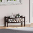 2 Tier (Thick) Bamboo Shoe Rack for Closet Free Standing Wood Shoe Shelf for Entryway Small Space Stackable 27