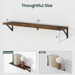 Floating Shelves, 8 Inch Deep Rustic Wood Wall Storage, 36W x 8D Wall Shelves Set of 2, Heavy Duty Metal Brackets, Industrial Book Shelf for Living Room, Kitchen, Bathroom, Bedroom, Brown