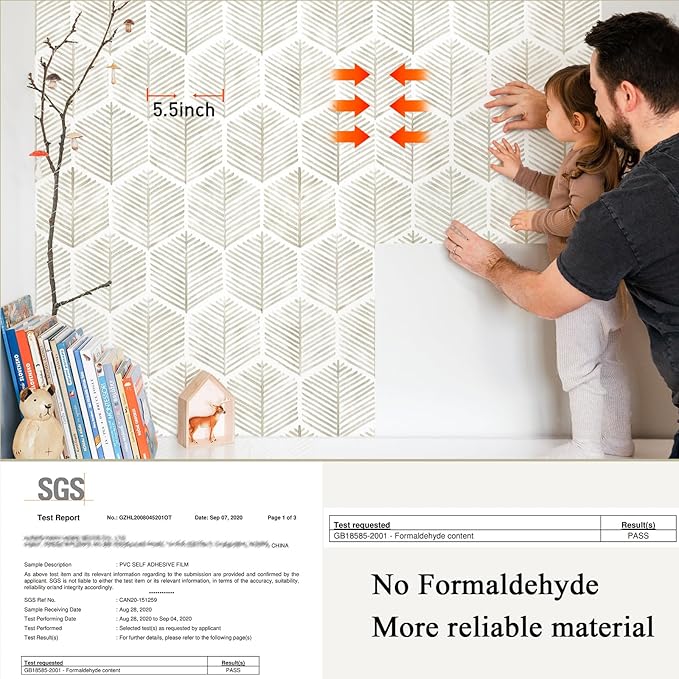 MelunMer Modern Peel and Stick Wallpaper Boho Contact Paper for Cabinets/Drawers 787In L 17.3In W Self Adhesive Removable Wallpaper for Bedroom/Bathroom Waterproof Geometric Contact Paper Beige/White