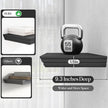 Fun Memories Floating Shelves 55 Inch Long, 9.3 Inch Deep Classic Crown Molding Floating Shelves for Wall, Rustic Wooden Shelves for Wall Decor Bathroom, Kitchen, Office, (Black, 1Pack)