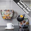 Made Easy Kit Coffee Pod Basket Organizer Useful Decor - Compatible with Keurig K-Cup Pods - Home Coffee Bar Functional Decoration - Café Station Countertop Freestanding Storage Accessory (Bunny)
