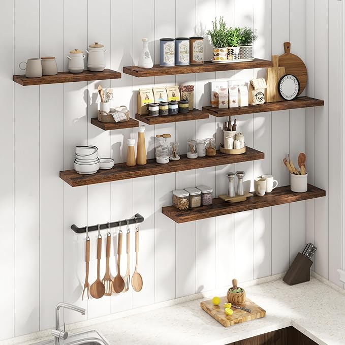 30 Inch Floating Shelves for Wall Set of 2, 8