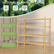 4 Tier Bamboo Shoe Rack for Closet Free Standing Wood Shoe Shelf for Entryway Small Space Stackable 27