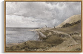 InSimSea Framed Canvas Wall Art, Vintage Decor - Coastal Landscape, Seaside Painting - Rustic Decorations for Living Room & Bedroom, 24