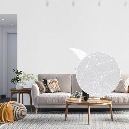 White Silk Wallpaper Embossed Peel and Stick Wallpaper A Set of 17.7 inch X 300 inch Textured Self-Adhesive Removable Contact Paper Waterproof Vinyl Roll for Bedroom Cabinet Furniture