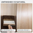 Homeforia 18 inch Wood Floating Shelves, High End Solid Natural Wood 18inch Floating Shelf for Wall Mounted, Unfinished Wooden 18in Floating Shelves, Heavy Duty Bracket, 18 X 6.5 X 1.75 inch, Set of 2