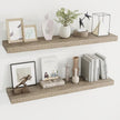 Dreamland 40 Inches Floating Shelves for Wall,9.3 Inch Deep Floating Shelves Set of 2, Large Display & Storage Shelf, Wall Shelf for Bathroom Bedroom Living Room Kitchen Office,Grey
