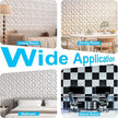 Art3d 33-Pack 3D Wall Panel for Interior Wall Décor, Diamond Textured PVC Accent Wall Paneling for Living Room Bedroom Office TV Wall Background, 11.8