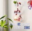 Fire Escape Wall Shelf – New York Decorative Floating Shelf – Wall Art Ladder Shelf – White Metal Trinket Shelves for Bedroom, Living Room, Home, Storage and Display (3-Tier)