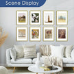 PEALSN 12x16 Picture Frame Set of 6, Display Pictures 8.5x11 with Mat or 12 x 16 without Mat for Wall Mounting Display, Photo Frames Collage for Wall Decor, Gold