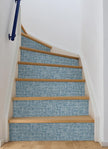 NuWallpaper NU2918 Navy Poplin Texture Peel & Stick Wallpaper, Blue