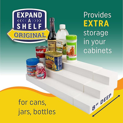 Dial Industries 3 Tier Adjustable Canned Goods Shelves for Kitchen Cabinet and Pantry Organization