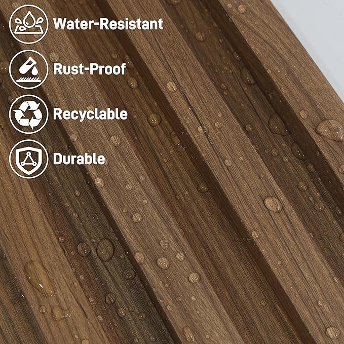 WPC Slat Wall Panels, 16 Packs 48 x 6 Inch 3D Wall Panels for Interior Wall Decor, Fluted Accent Wall Paneling for Living Room TV Background Study Room Office Spaces Bedroom, Taupe