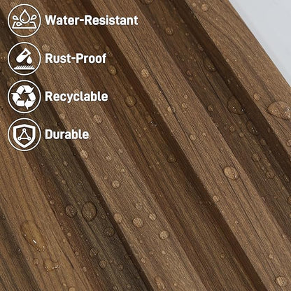 WPC Slat Wall Panels, 16 Packs 48 x 6 Inch 3D Wall Panels for Interior Wall Decor, Fluted Accent Wall Paneling for Living Room TV Background Study Room Office Spaces Bedroom, Taupe