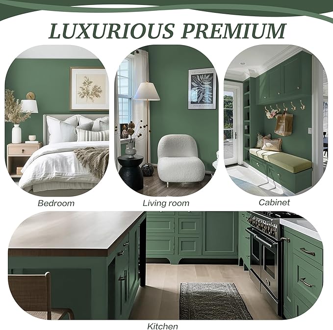 Dimoon 17.3''x78.7'' Peel and Stick Wallpaper Green Contact Paper for New Environmentally Friendly Materials Thickening Upgrade Embossed Renter Friendly Wall Paper Modern Vinyl Wrap Countertop Bedroom