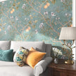 Green Floral Wallpaper Peel and Stick Bird Wallpaper 17.5