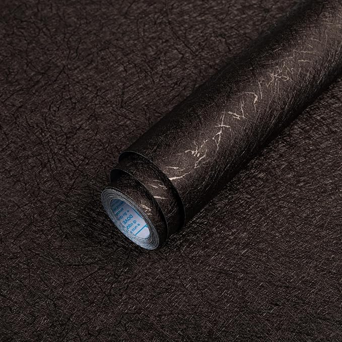Abyssaly Brown Peel and Stick Self Adhesive Wallpaper - Removable Waterproof Bathroom Countertop Contact Paper 15.7" X 118" - Kitchen Vinyl Wrap for Cabinet Countertops - Wall Cover Counter Top Paper