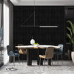 Black Grasscloth Peel and Stick Wallpaper Texture Contact Paper 15.7