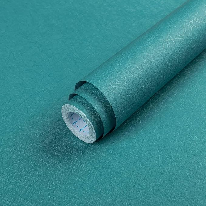 Teal Peel and Stick Self Adhesive Wallpaper - Removable Waterproof Bathroom Countertop Contact Paper 15.7" X 118" - Kitchen Vinyl Wrap for Cabinet Countertops - Wall Cover Counter Top Paper