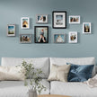 Vittanly Picture Frames Set of 10, Picture Frames Collage Wall Decor with Two 8x10, Four 5x7, and Four 4x6 Photo Frames, Gallery Wall Frame Set for Wall or Tabletop Display, Black, Grey and White
