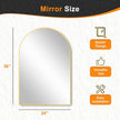 Delma Arched Bathroom Mirror, 24