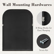Axeman 22x30 Rounded Rectangular Wall Mirror, Decorative Bathroom Mirror, Traditional Vintage Wall Mounted Mirror with Beaded Frame for Accent Living Room Vanity Bedroom Entryway, Black