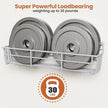 5 Pack Spice Rack Seasoning Organizer Wall Mount, Screw or Adhesive Hanging Shelf Basket Spice Organizer Shelf for Kitchen, Silver