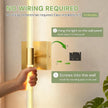 L LOHAS LED Battery Operated Wall Sconces Set of 2, 10000mAh Gold Battery Wall Sconce 360 Full Lighting, 3000K Dimmable Wireless Wall Light, Sconce Wall Decor for Bathroom, Bedroom, Living Room, 24in