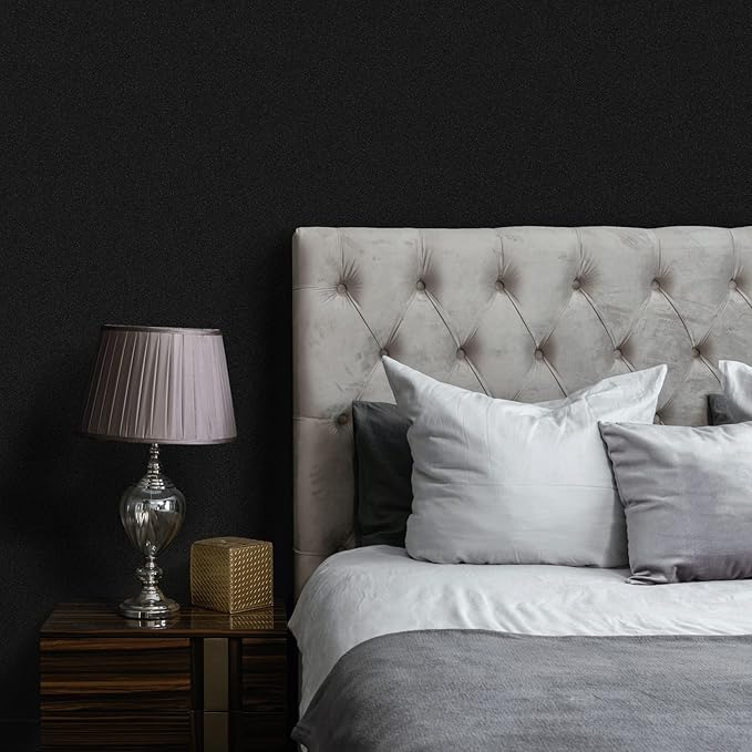 Matte Black Peel and Stick Wallpaper Black Contact Paper for Cabinets and Drawers Self Adhesive Removable Wallpaper for Bedroom Bathroom Waterproof Countertop Contact Paper Solid 393inL 15.7inW