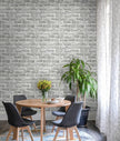 Guvana Grey Brick Wallpaper Peel and Stick Wallpaper 3D Brick Contact Paper Self Adhesive Wallpaper for Bedroom Modern Removable Wall Paper Vinyl Film Decor Backsplash Walls 17.3
