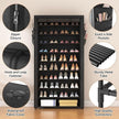 ROJASOP 10 Tier Shoe Rack with Covers,Large Capacity Stackable Tall Shoe Shelf Storage to 50-55 Pairs Shoes and Boots Sturdy Metal Free Standing Shoe Rack Organizer for Closet Entryway Garage